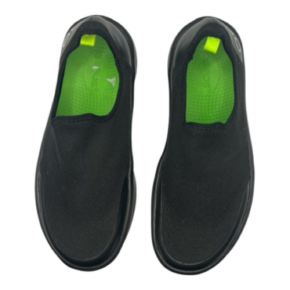 OOFOS  OOmg EEZE Black Slip-On Recovery Shoes - Picture 3 of 7